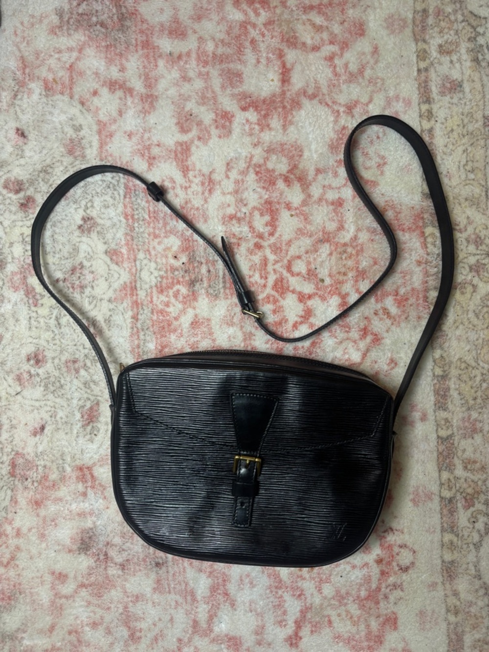 Epi Jeune Fille Shoulder Crossbody Bag with Buckle Detail